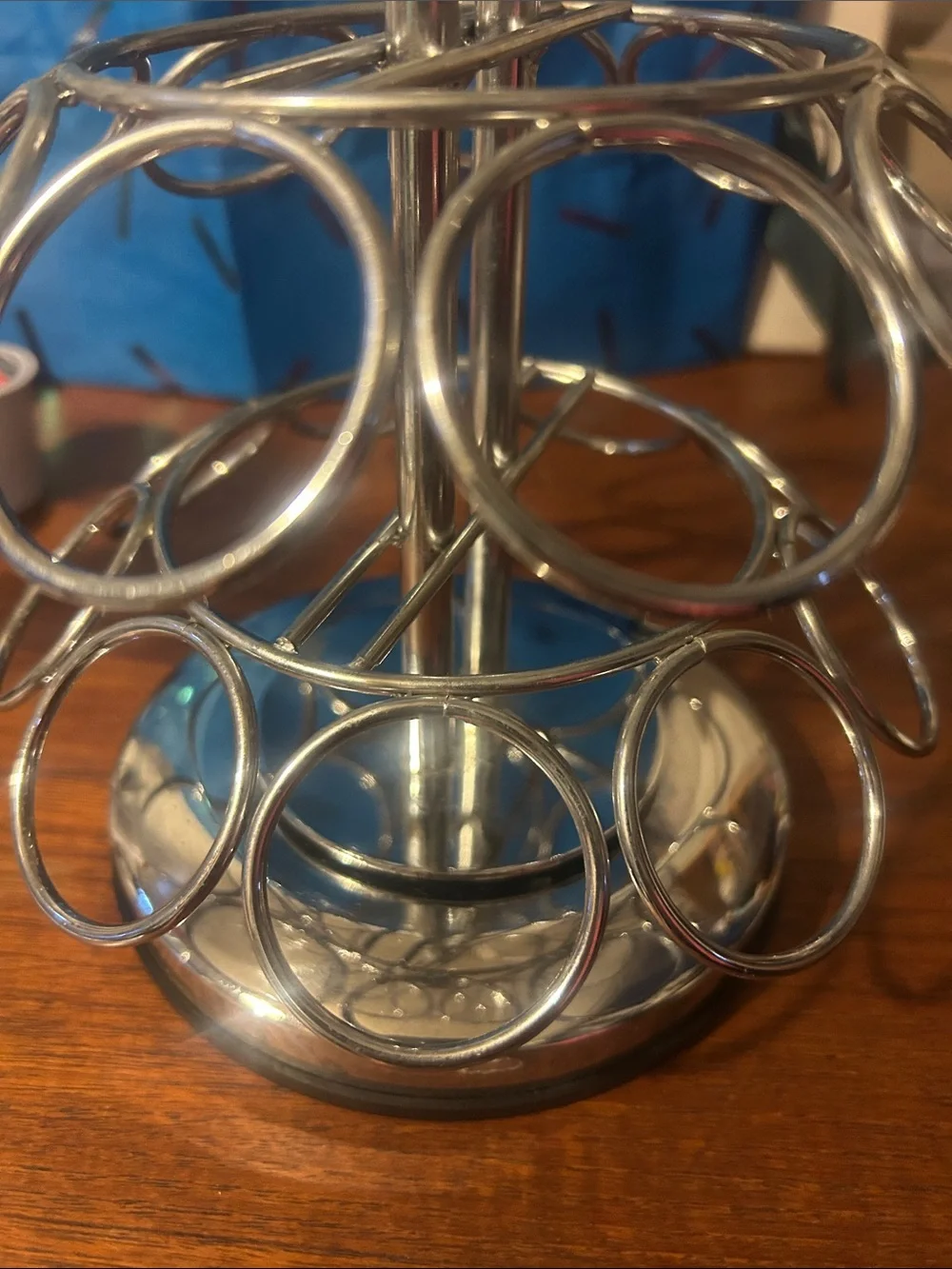 Coffee Pod K-Cup Carousel Holder - Silver chrome
